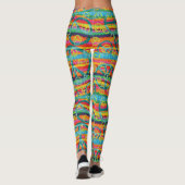 Groovy Tie Dye Peace Signs Leggings (Achterkant)