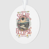 Groovy totale zonsverduistering april 8 2024 sterr ornament (voorkant)