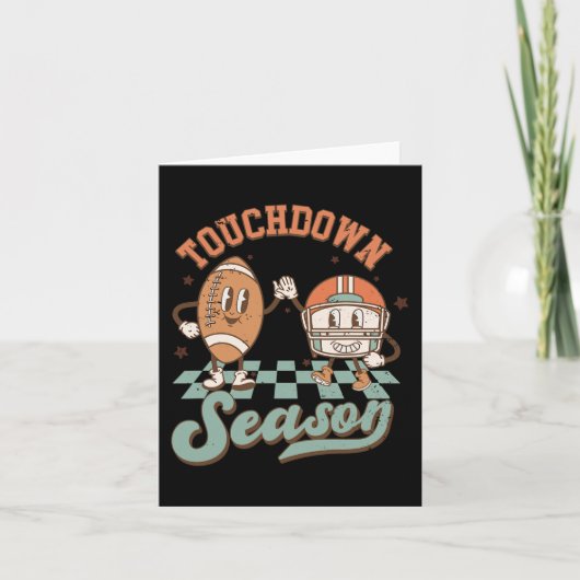 Groovy Touchdown Seizoen Football Lightning Bolt G Kaart (Voorkant)