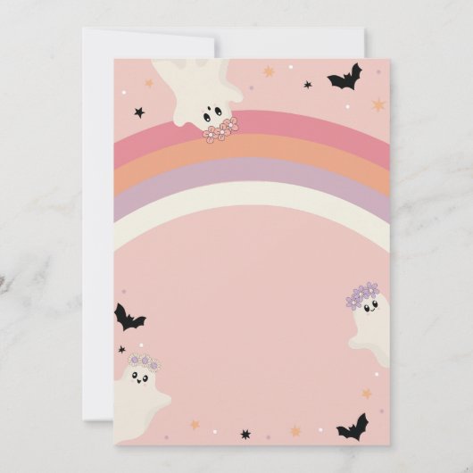 Groovy Trick or Three Meisje 3e verjaardag Hallowe Kaart (Achterkant)