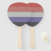 Groovy Trippy Abstract Cupioromantic Pride Flag Handwaaier (Voorkant en achterkant)