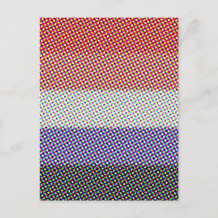 Groovy Trippy Abstract Cupioromantische Pridevlag Briefkaart