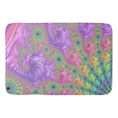 Groovy Trippy Boho Jewel Tone Regenboog Fractal Badmat (Voorkant)