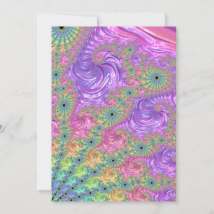 Groovy Trippy Boho Juweeltoon Regenboog Fractal