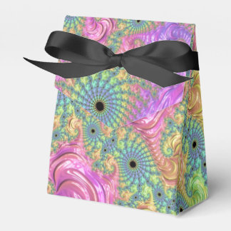 Groovy Trippy Boho Juweeltoon Regenboog Fractal Bedankdoosjes
