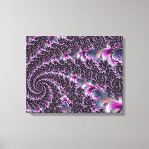 Groovy Trippy Funky Psychedelic Spiral Fractal Art Canvas Afdruk