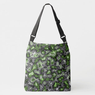 Groovy Trippy Grungy Funky Abstract Agender Pride Crossbody Tas
