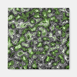 Groovy Trippy Grungy Funky Abstract Agender Pride Magneet