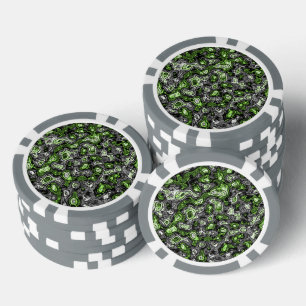 Groovy Trippy Grungy Funky Abstract Agender Pride Poker Chips