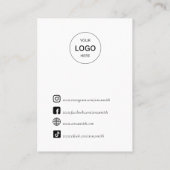 Groovy Trippy Retro Pattern Emoji Earring Display Visitekaartje (Achterkant)