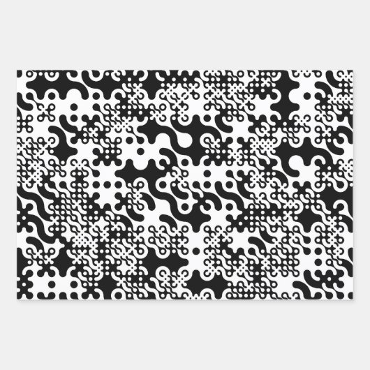Groovy Trippy Truchet Tiles Inpakpapier Vel (Voorkant 2)