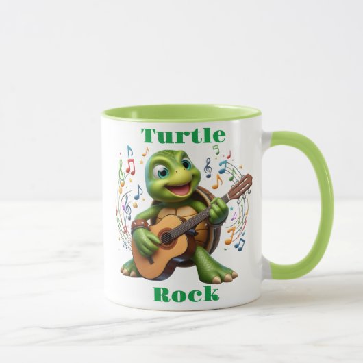 Groovy Turtle Jamming Out Mok (Rechts)