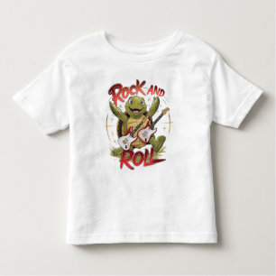 Groovy Turtle Rocking Out Rock and Roll Kinder Shirts