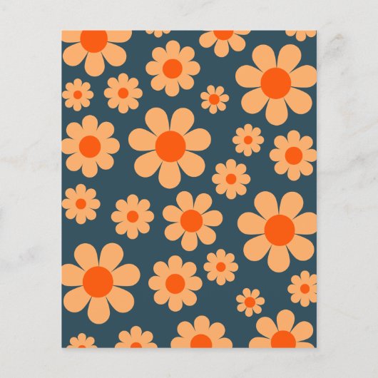 Groovy Twee Retro 2e Verjaardagsfeestje Budget Flyer (Achterkant)