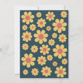 Groovy Twee Retro Daisy Verjaardagsfeestje Kaart (Achterkant)