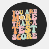 Groovy U bent meer dan een testbank Ronde Sticker (Voorkant)