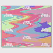  Groovy Verjaardag Cadeaupapier (Vlak)