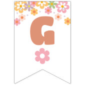 Groovy Verjaardag Daisies Hippie Verjaardag Vlaggetjes (Eerste vlag)