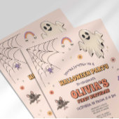 Groovy verjaardagsuitnodiging voor Halloween Kaart