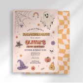 Groovy verjaardagsuitnodiging voor Halloween Kaart