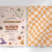 Groovy verjaardagsuitnodiging voor Halloween Kaart
