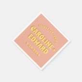 Groovy vet groen geel rood funky servet (Hoek)