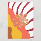 Groovy Vibes Retro bruiloft Programma (Achterkant)