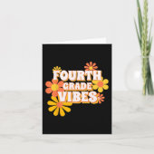 Groovy Vibes Retro terug naar schoolthee Kaart (Voorkant)