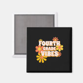 Groovy Vibes Retro terug naar schoolthee Magneet (Voorkant / Achterkant)