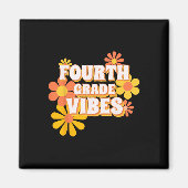 Groovy Vibes Retro terug naar schoolthee Magneet (Voorkant)