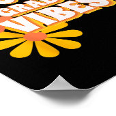 Groovy Vibes Retro terug naar schoolthee Poster (Hoek)