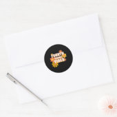 Groovy Vibes Retro terug naar schoolthee Ronde Sticker (Envelop)