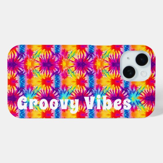 Groovy Vibes Tie Dye  Case-Mate iPhone Case (Achterkant (horizontaal))