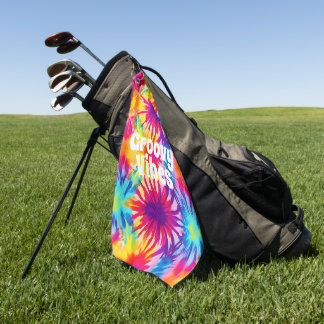 Groovy Vibes Tie Dye Golfhanddoek