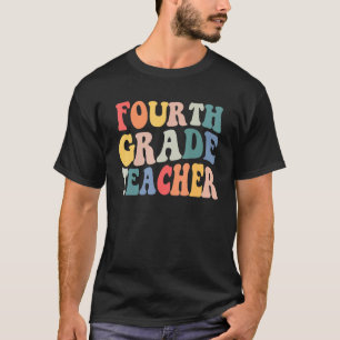 Groovy Vintage 4e klas docent terug naar SC T-shirt