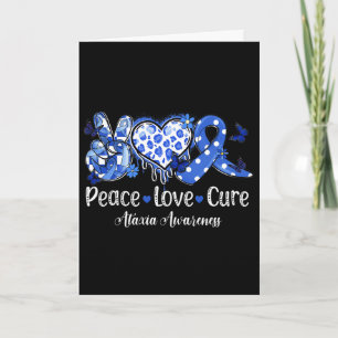 Groovy Vrede Liefde Genezing Blauwe Lint Ataxie Be Kaart
