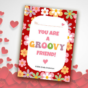 Groovy Vriend Classroom Valentijnkaart Notitiekaartje