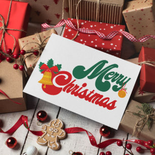 Groovy vrolijk kerstfeest briefkaart