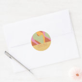 Groovy Waves Handmade Artisan Packaging Ronde Sticker (Envelop)