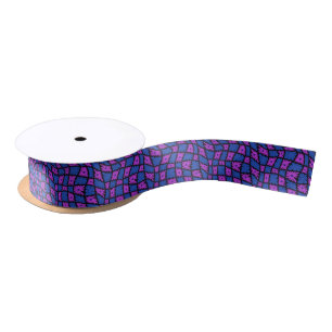 Groovy Wavy Trippy 60s Bloem Controles Blauw Roze Lint
