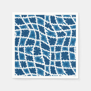 Groovy Wavy Trippy 60s Bloem Controles Blues Servet