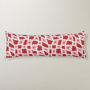 Groovy Wavy Trippy 60s Bloem Controles Rood Roze Lichaamskussen