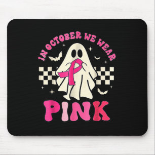Groovy We Draag Pink Breast Cancer Awareness Ghost Muismat