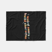 Groovy Weird Aunts Build Character Funny Aunt Sayi Fleece Deken (Voorkant (Horizontaal))