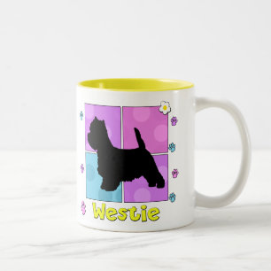 Groovy Westie Tweekleurige Koffiemok