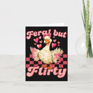 Groovy Wilde maar flirterige Dwaze Gans Valentijn Kaart