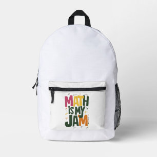 Groovy Wiskunde is mijn jam eerste dag terug naar  Bedrukte Rugzak