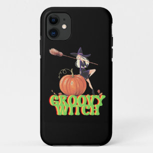 GROOVY WITCH grappige Halloween heks iPhone 11 Hoesje