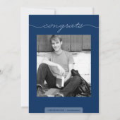 Groovy Year Afstuderen Invitation - marine Kaart (Achterkant)