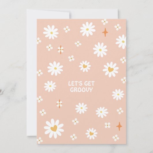 Groovy Young Wild en Three Daisy 3e verjaardag Kaart (Achterkant)